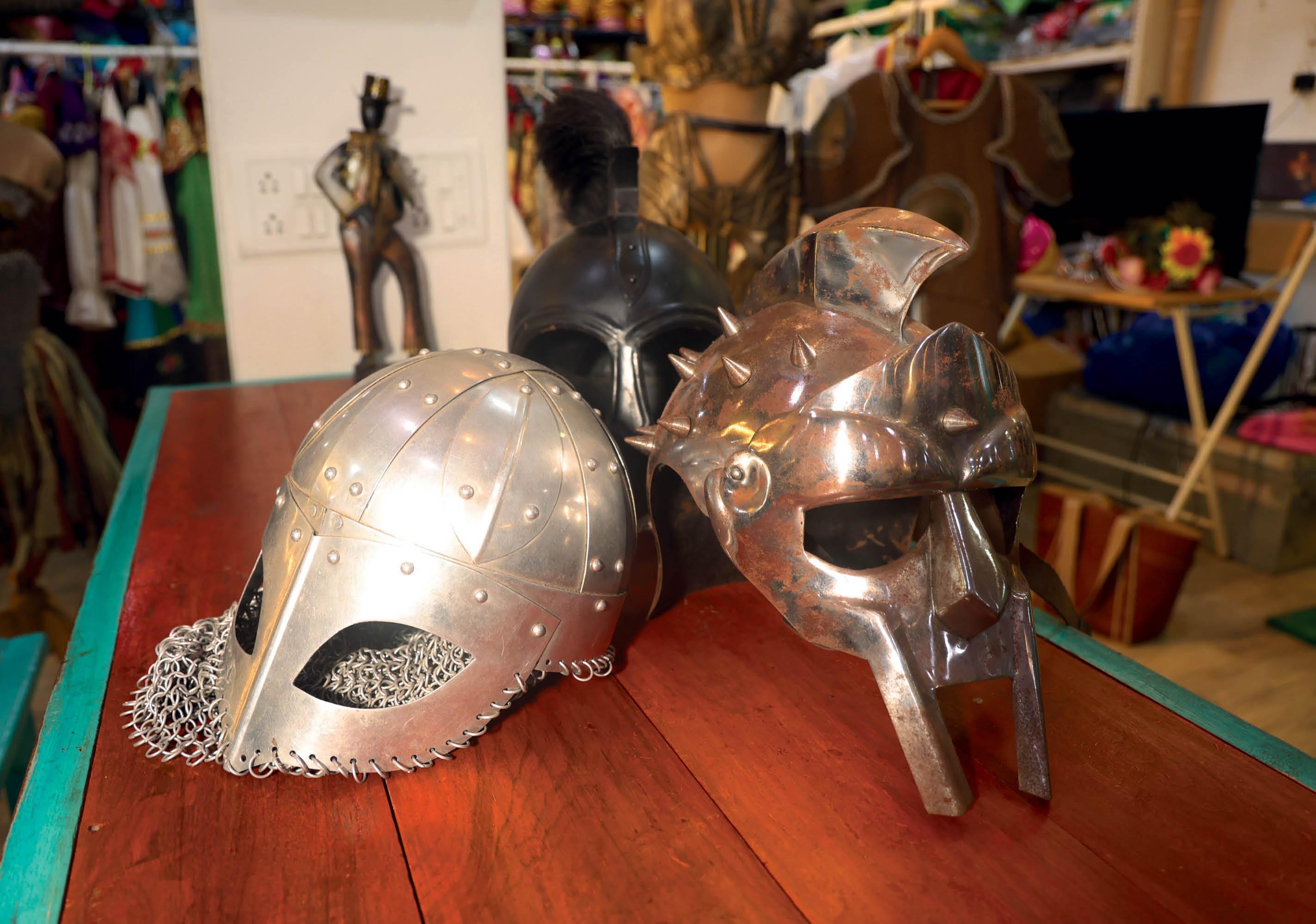 Helmets and headgears.