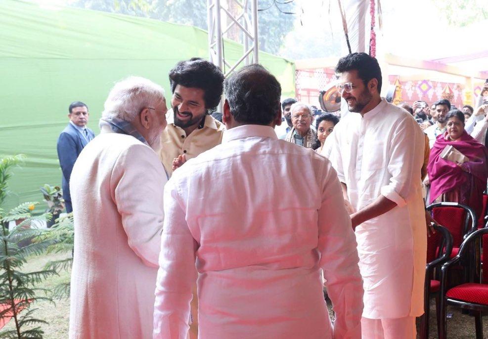 Sivakarthikeyan and Ravi Mohan meet PM Modi in Delhi