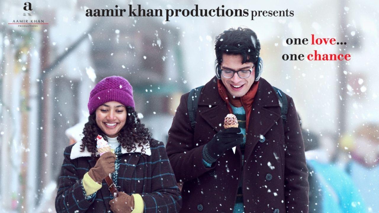 A poster for 'Ek Din' featuring Sai Pallavi and Junaid Khan