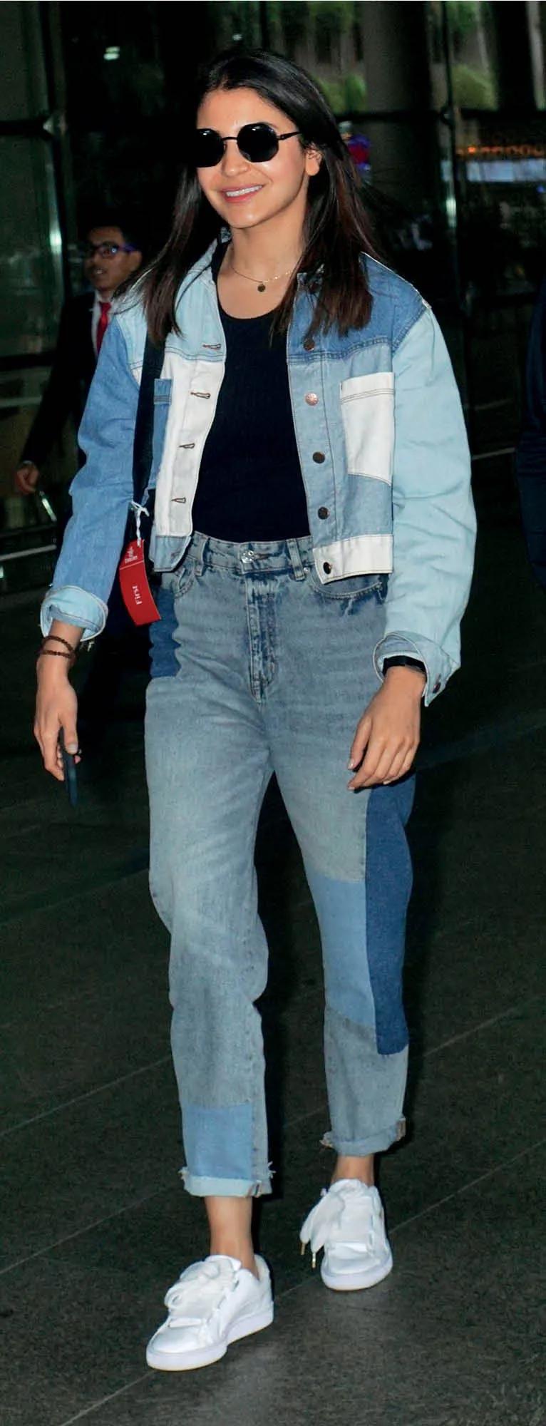 Anushka Sharma spotted at the airport.