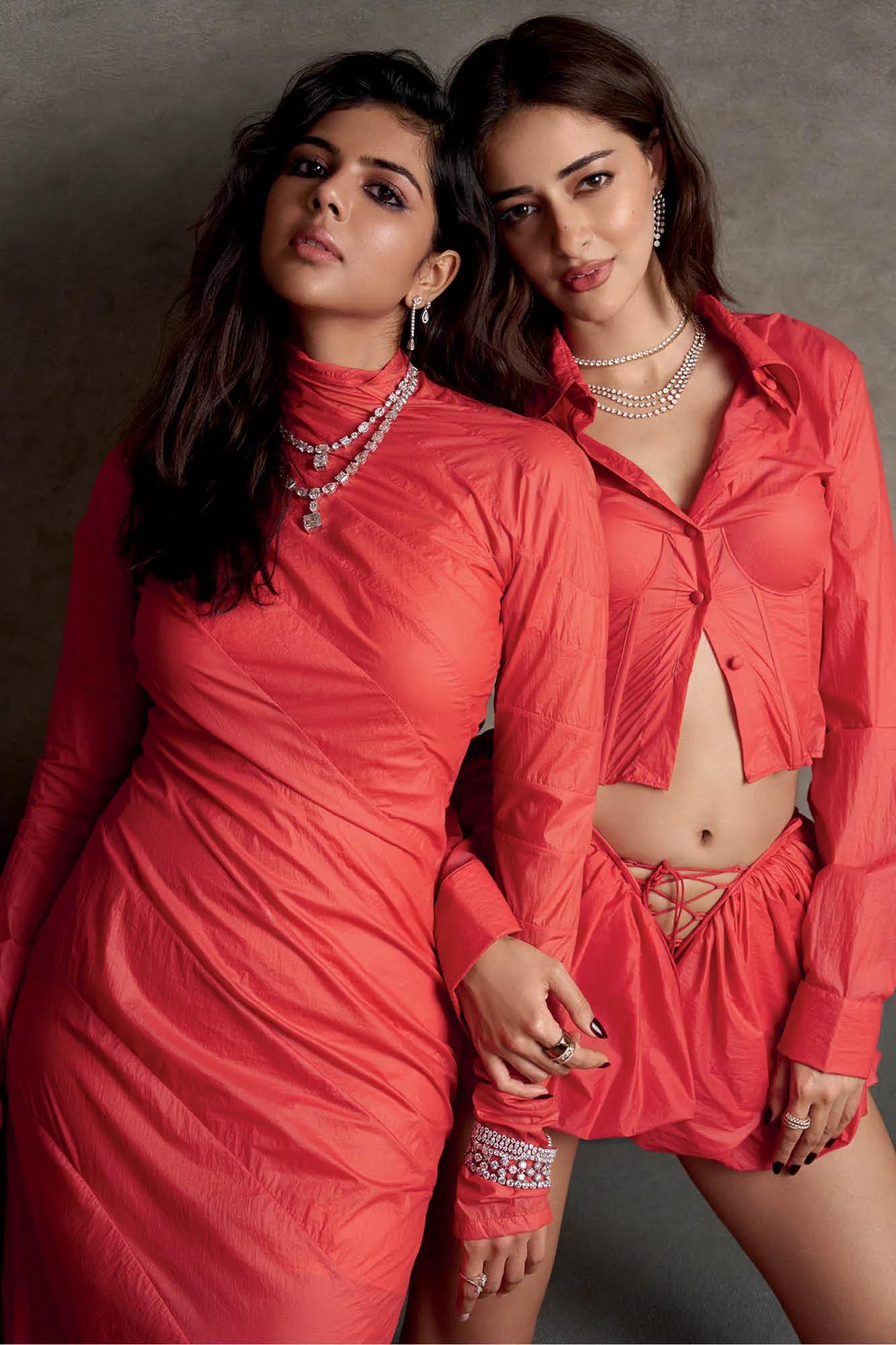 ON PRIYADARSHAN: BLONI OUTFIT. ON PANDAY: BLONI OUTFIT CHRISTIAN LOUBOUTIN FOOTWEAR.