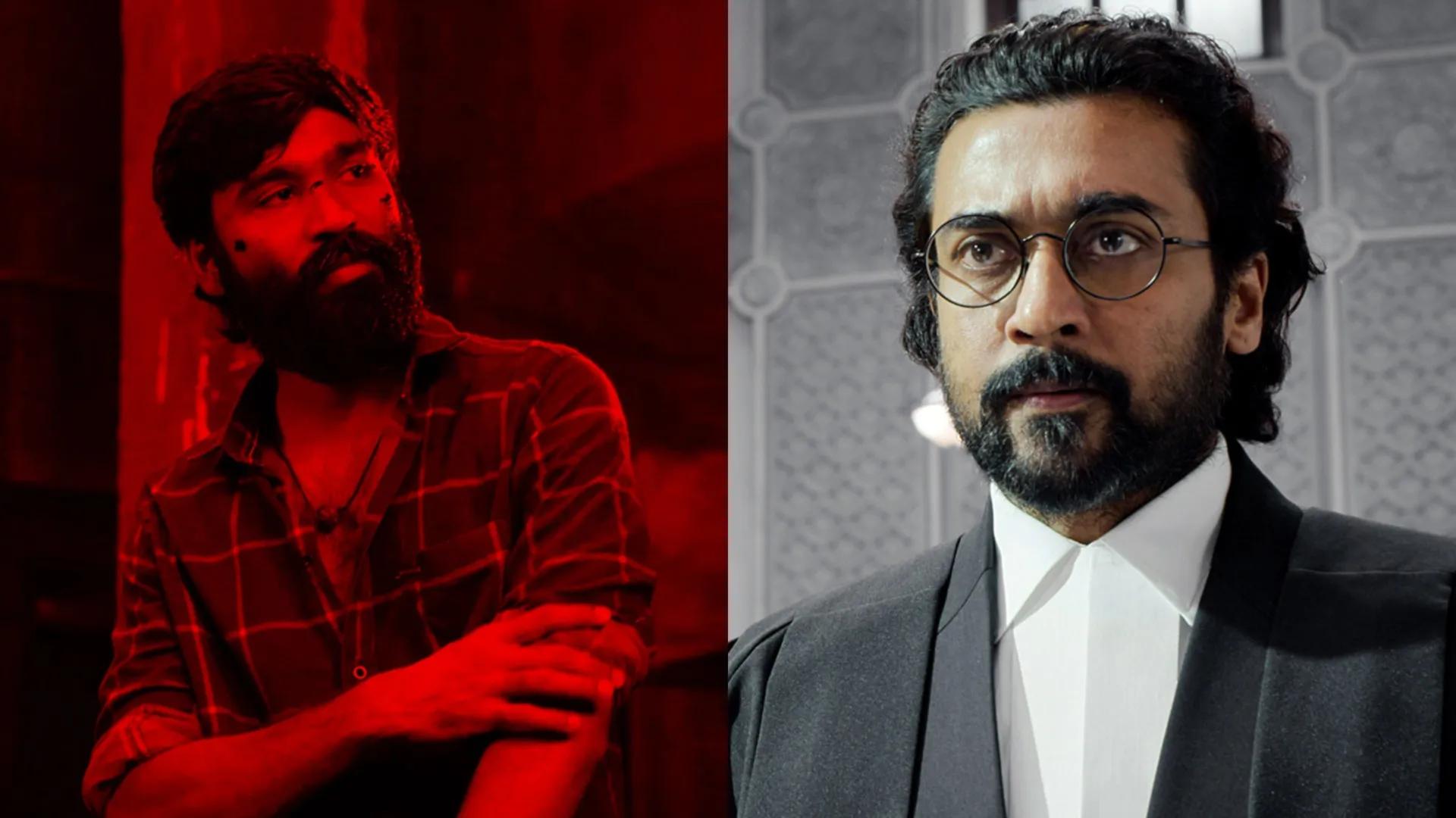 Dhanush in 'Vada Chennai'; Suriya in 'Jai Bhim'