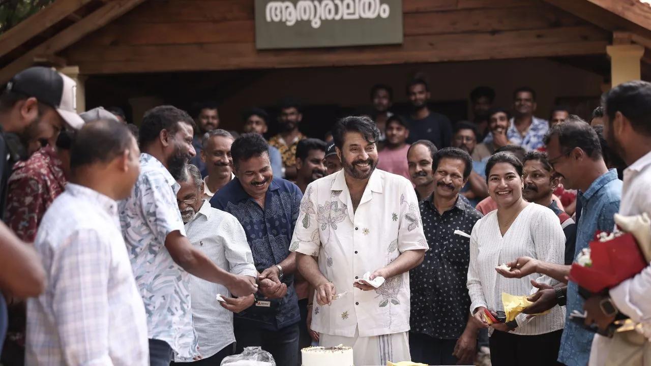 Mammootty celebrates his Padma Bhushan on the sets of 'Padayaatra'