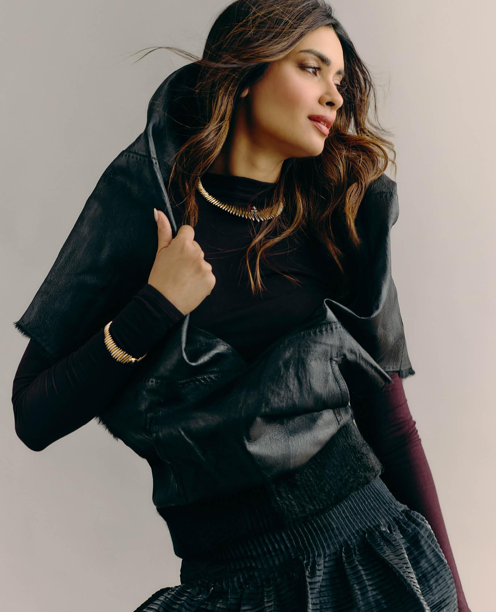 Penty is dressed in jewels by CKC Jewellers, a Rajesh Pratap Singh ensemble and footwear by Oroh.