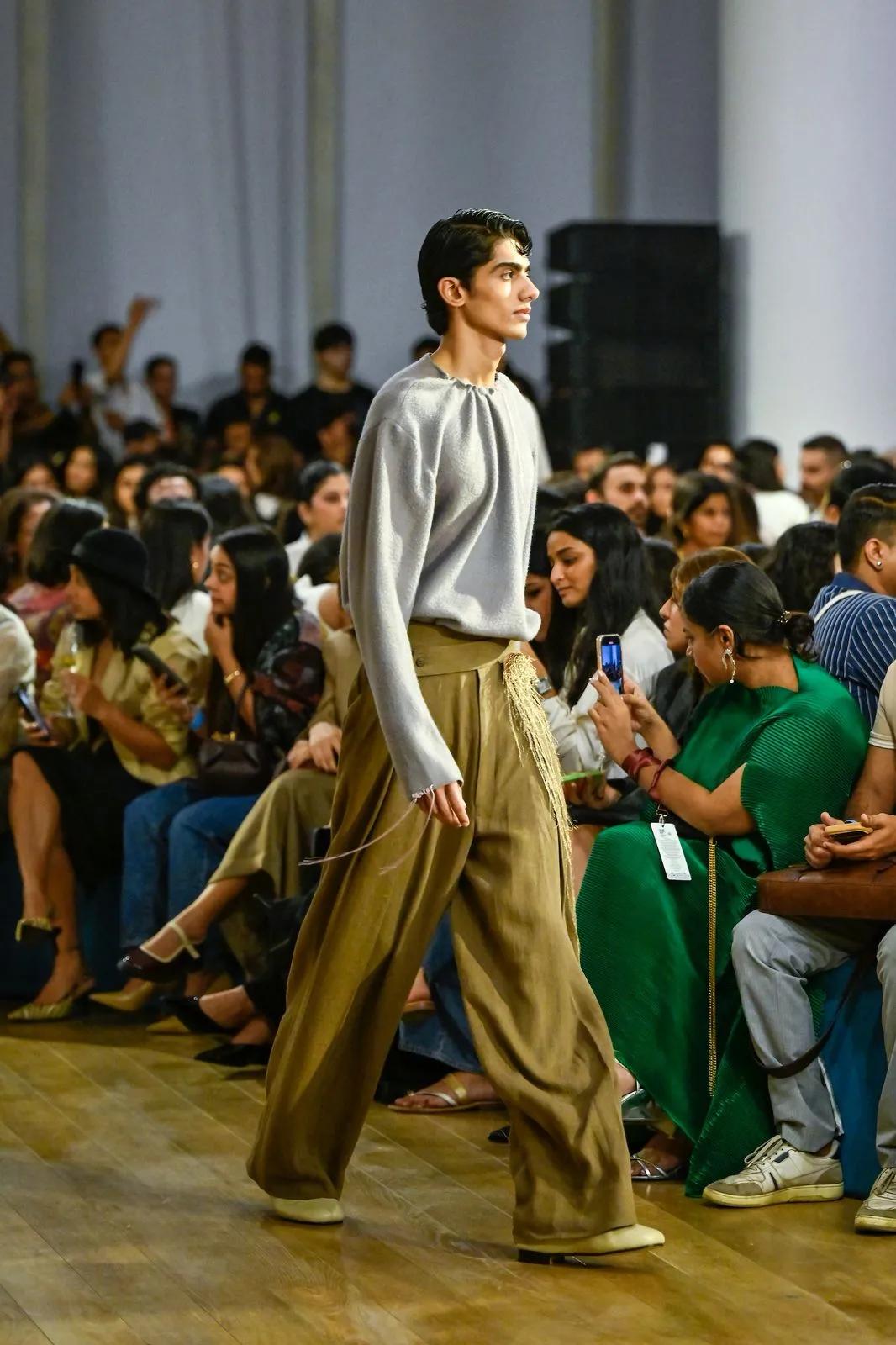 Her new menswear pieces drew most attention.