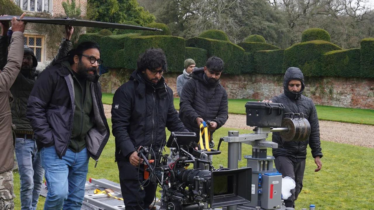 Cinematographer Amit Roy and team on the set of 'Animal'