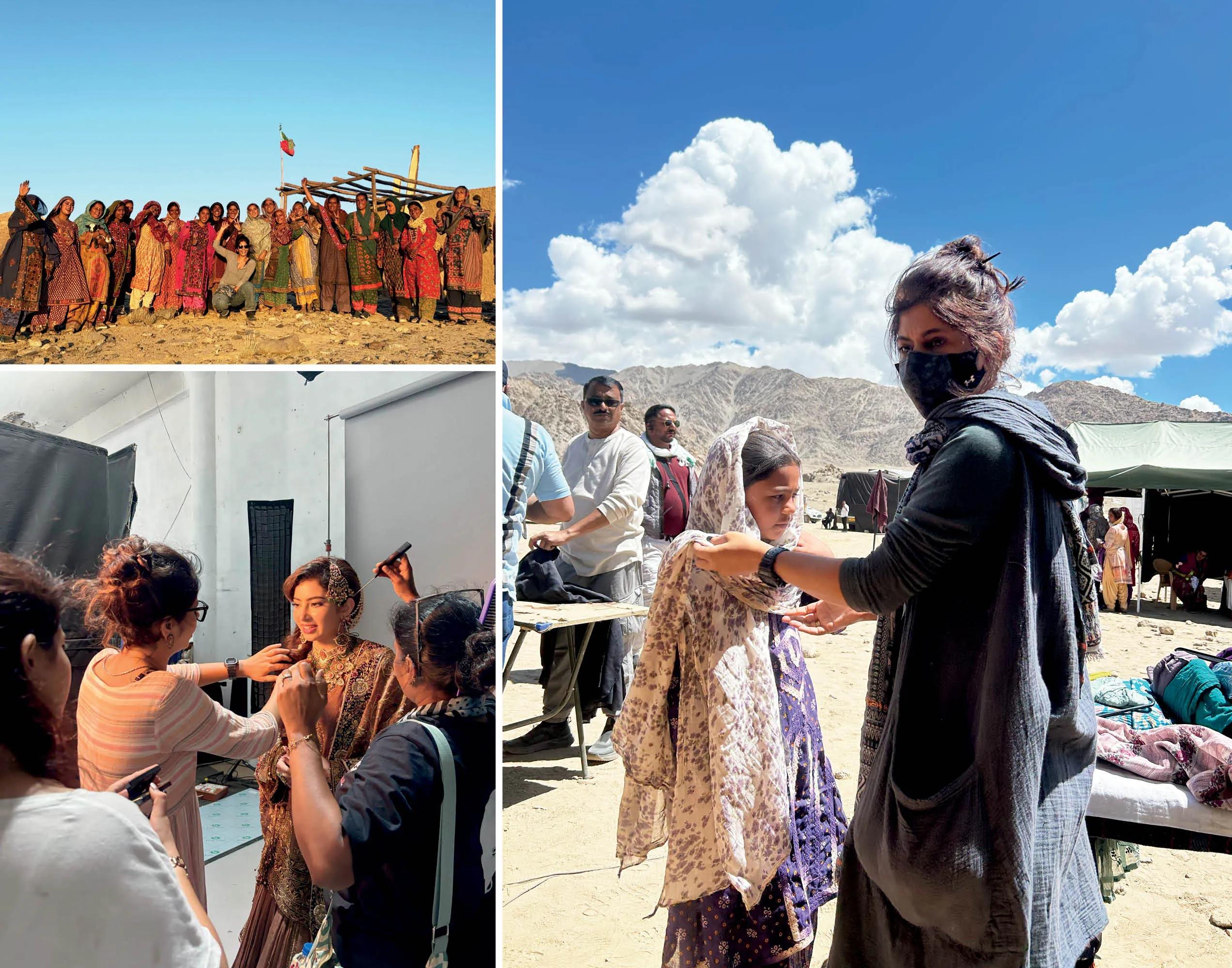 Costume  designer Smriti Chauhan on the sets of 'Dhurandhar'.