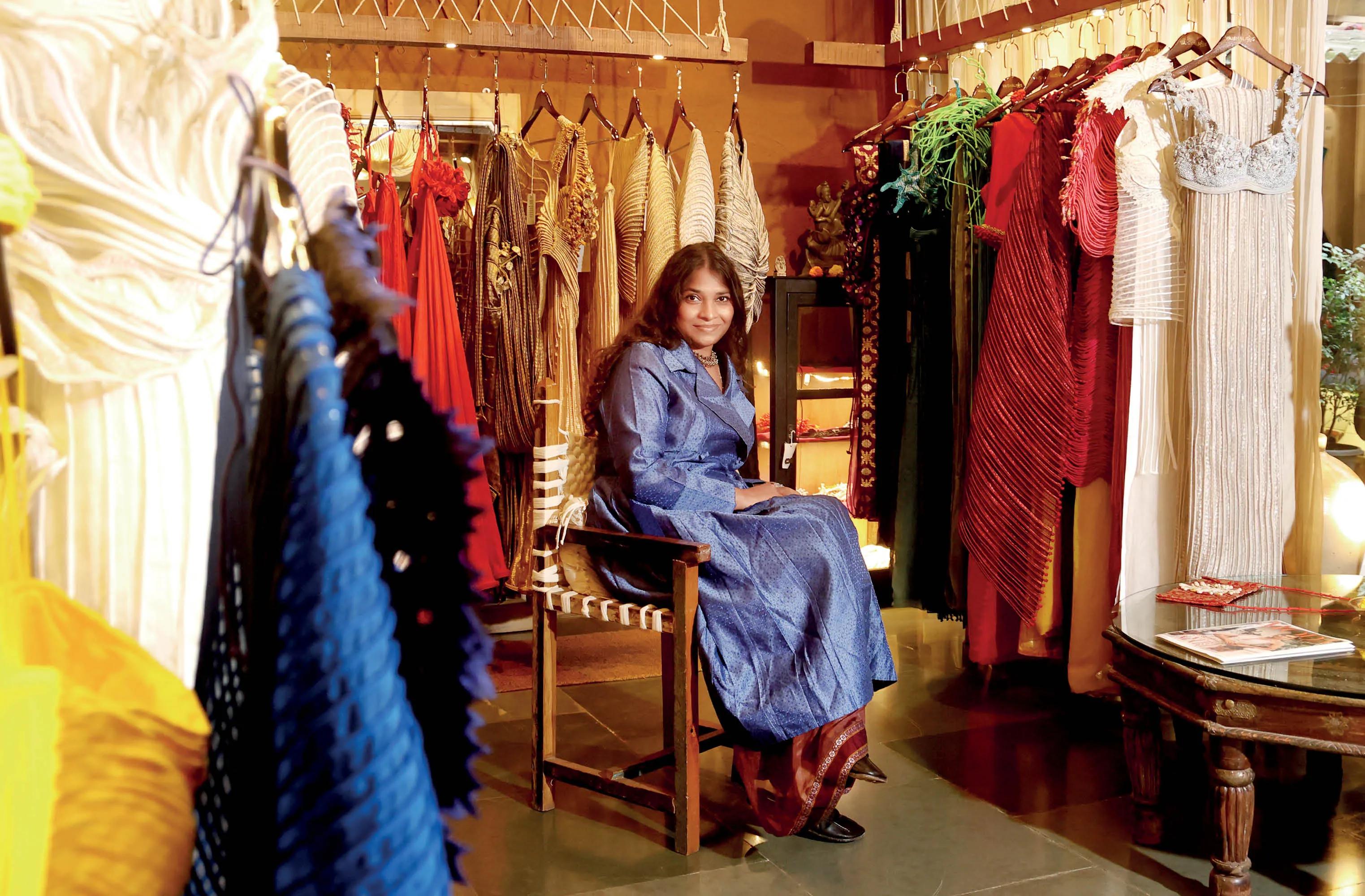 The designer in her flagship Kala Ghoda store in Mumbai.