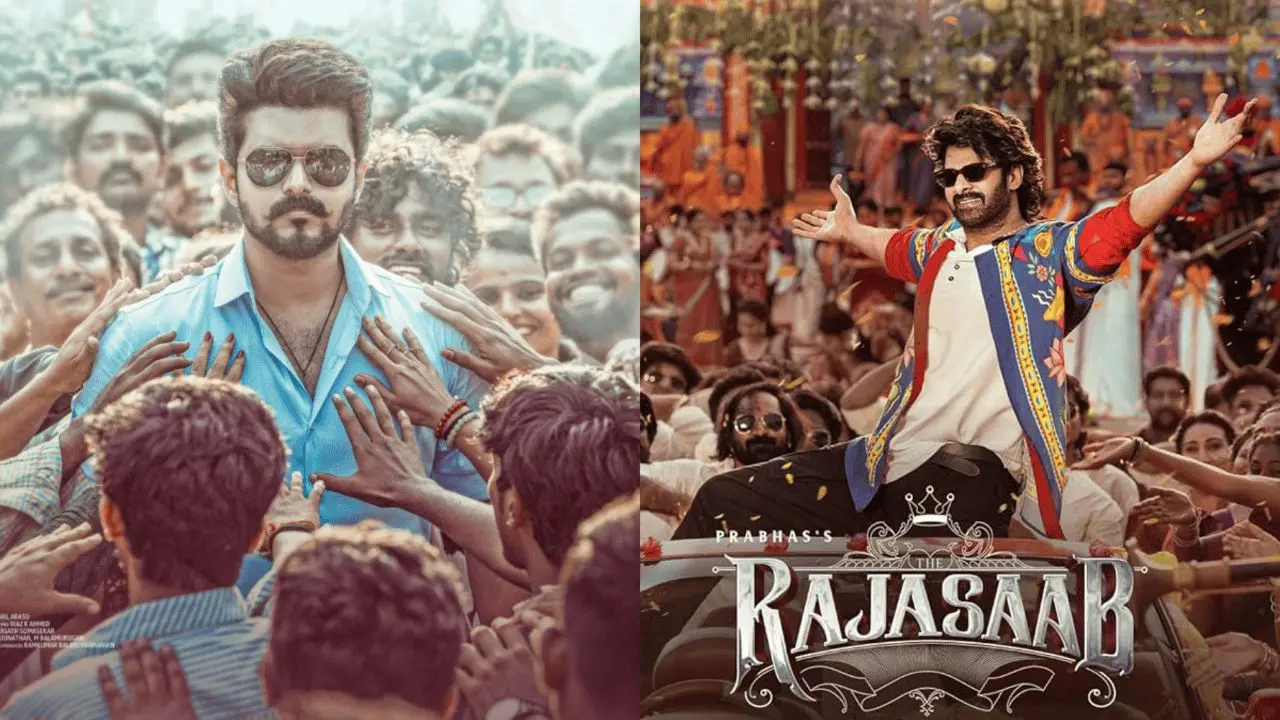 Stills from Vijay's 'Jana Nayagan' and Prabhas' 'The Raja Saab'