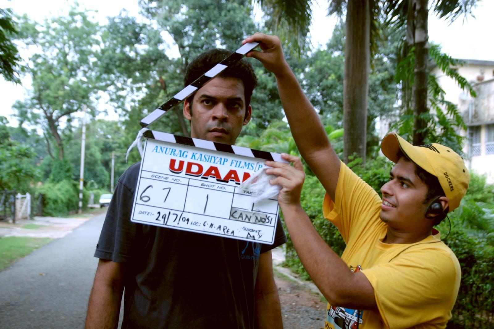 Vikramaditya Motwane on the sets of 'Udaan'