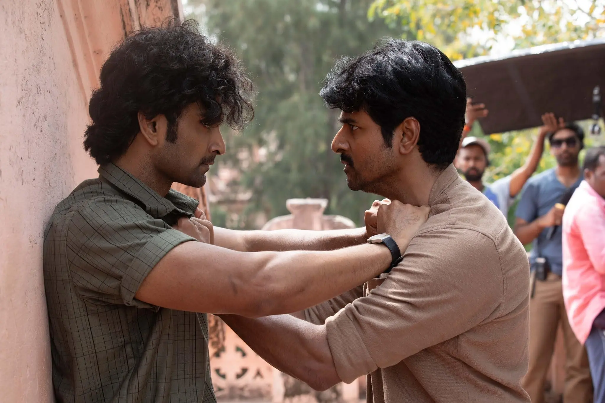 Atharvaa and Sivakarthikeyan in a still from 'Parasakthi'