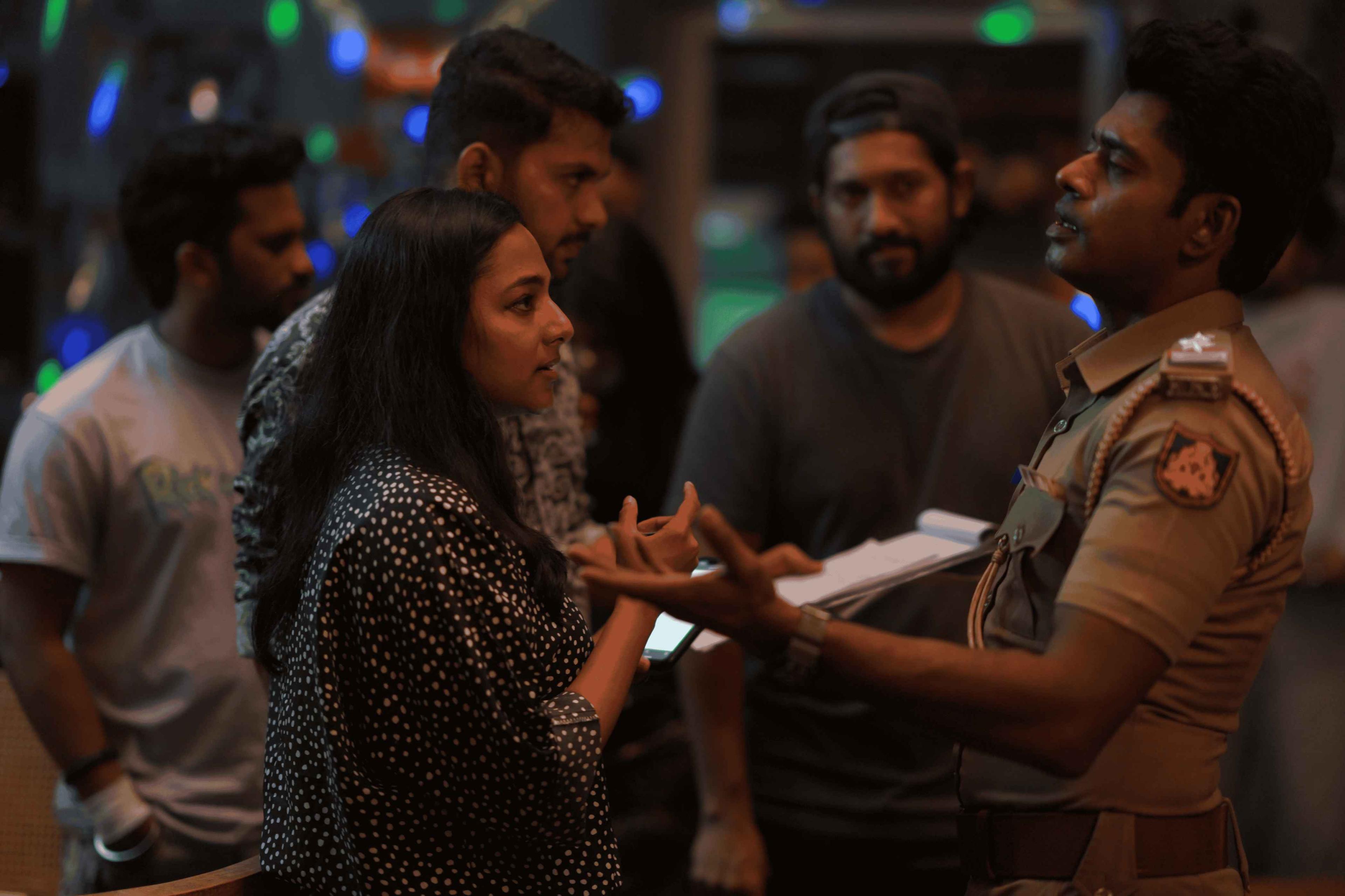 Santhy Balachandran on the sets of 'Lokah Chapter 1: Chandra'.