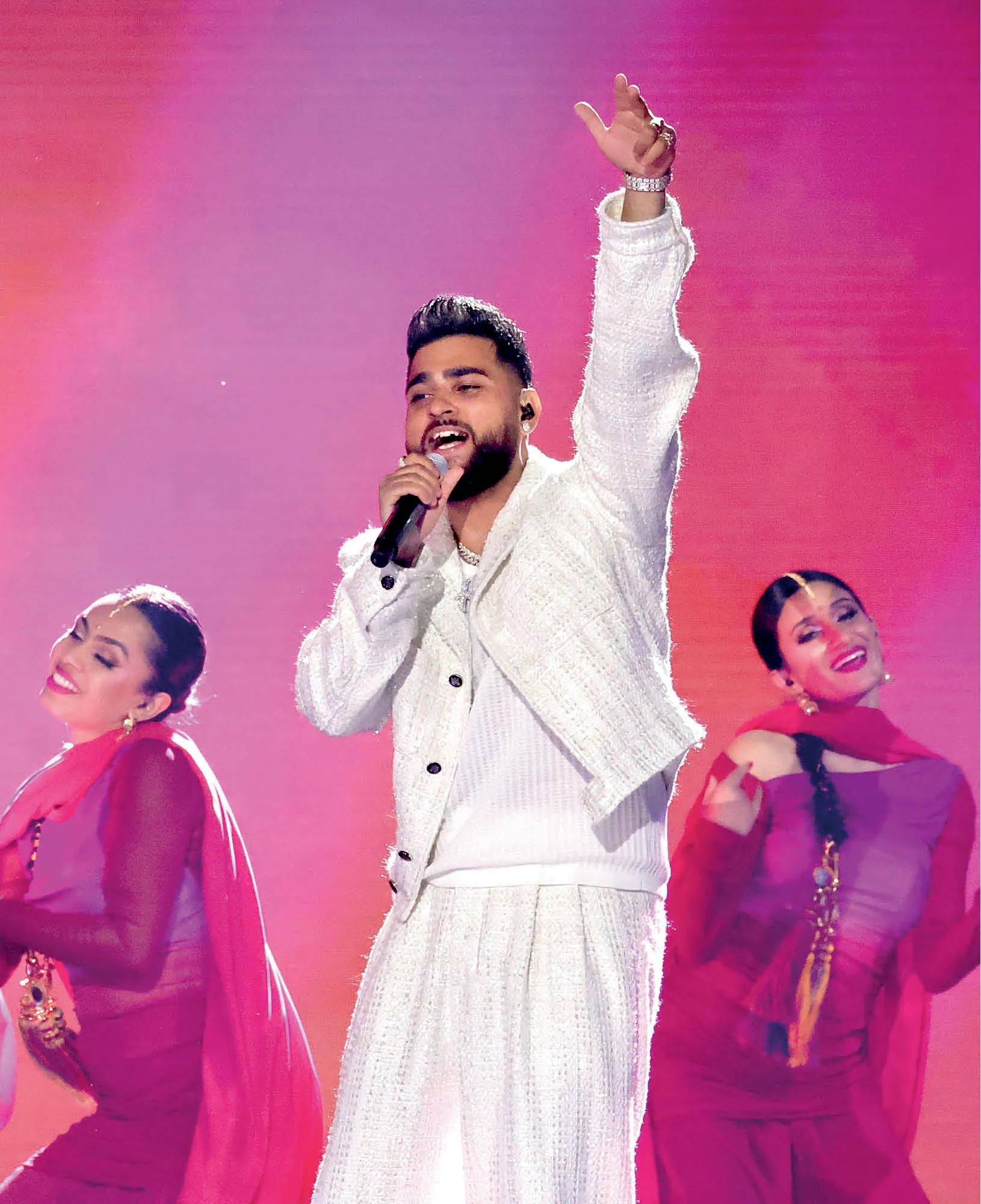 Karan Aujla at the 2024 JUNO Awards at Scotiabank Centre in Halifax, Nova Scotia.