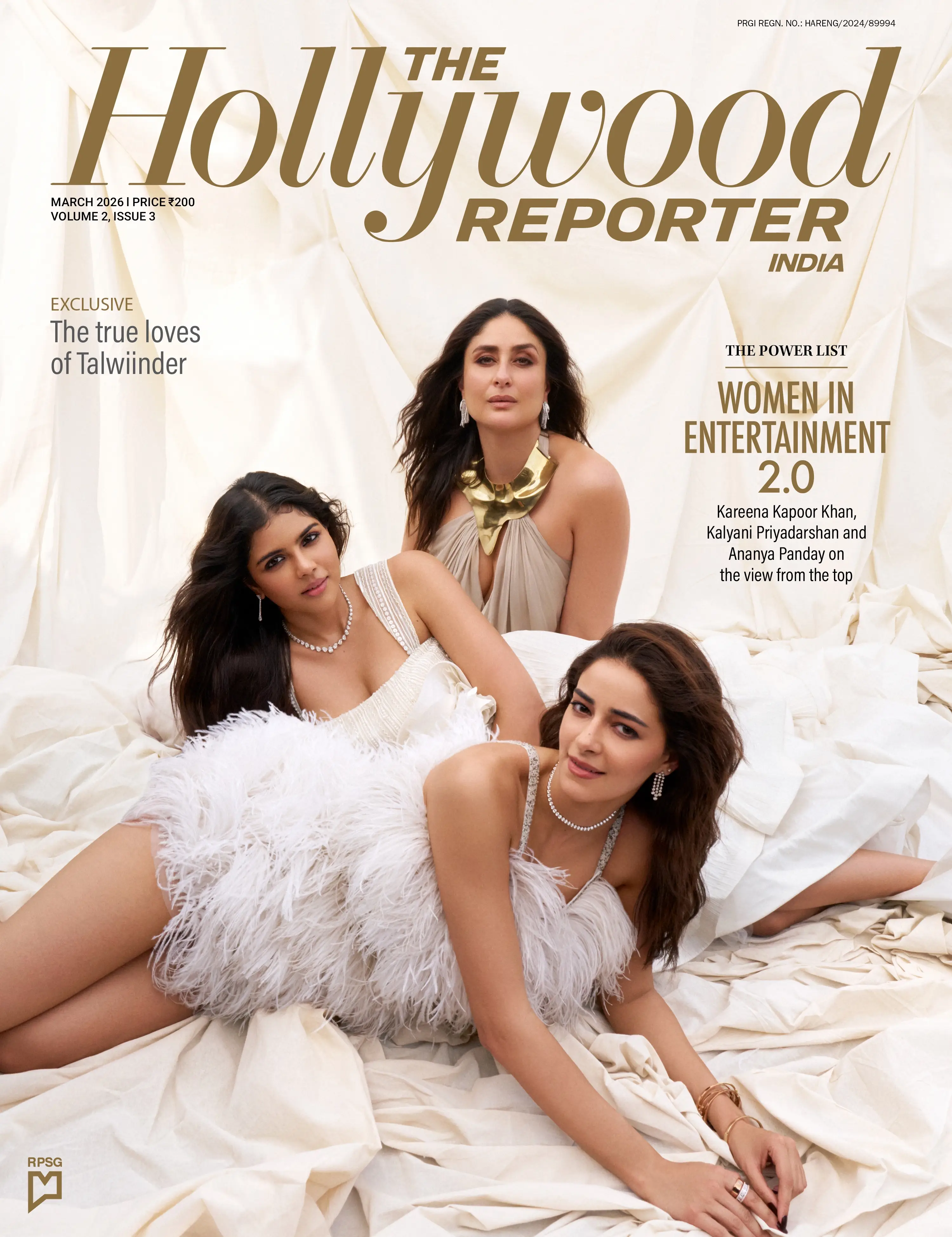The Hollywood Reporter India Mar-26 Cover Featuring  Kareena Kapoor Khan, Ananya Panday, and Kalyani Priyadarshan